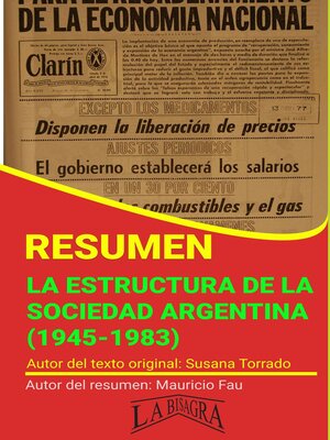 cover image of Resumen de La Estructura de la Sociedad Argentina (1945-1983)